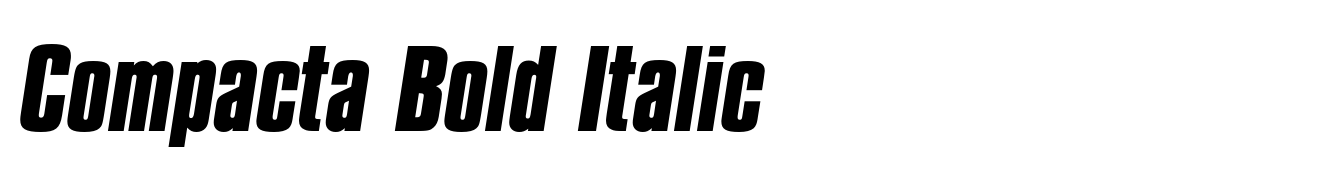 Compacta Bold Italic